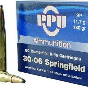 PPU Rifle Ammunition .30-06 Sprg 180 gr SP 2910 fps 20/ct