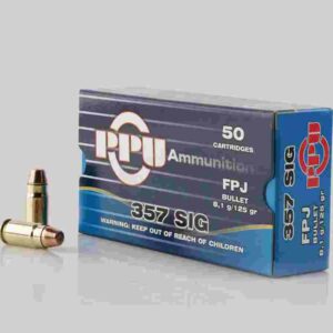 PPU Handgun Ammunition  .357 SIG 125gr FPJ 1542 fps 50/ct