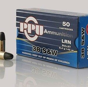 PPU Handgun Ammunition .38 S&W 145 gr LRN 689 fps 50/ct