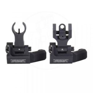 TROY 45-Degree Offset Sight Set - SSIG-45S-HRBT-00 - HK Front & Round Rear - Black