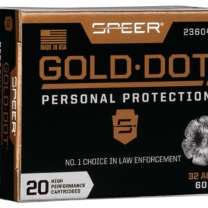 Speer Gold Dot Handgun Ammunition 32 ACP 60 gr HP 960 fps 20/ct