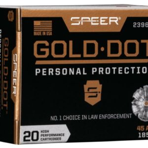 Speer Gold Dot Handgun Ammunition .45 ACP 185 gr HP 1050 fps 20/ct