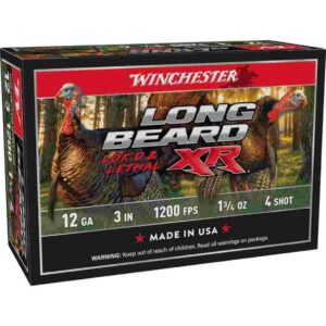 Winchester Long Beard XR Shotshells 12ga 3" 1-3/4 oz #4 10/ct