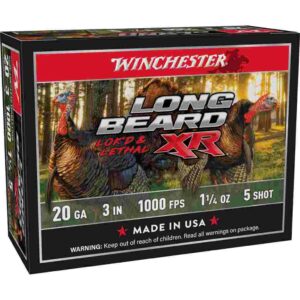 Winchester Long Beard XR Shotshells 20 ga 3" 1-1/4oz 1000 fps #5 10/ct