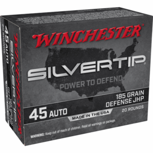 Winchester Silvertip Handgun Ammunition .45 ACP 185 gr. JHP 1000 fps 20/ct