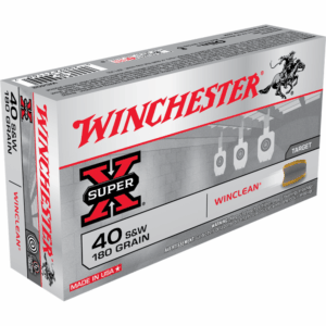 Winchester Super X WinClean Handgun Ammunition .40 S&W 180 gr. JSP 990 fps 50/ct