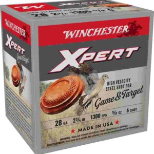 Winchester Xpert Steel Shotshells 28 ga 2-3/4" 5/8 oz 1300 fps #6 25/ct