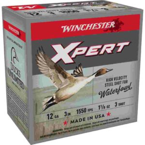 Winchester Xpert High-Velocity Steel Shotshells 12 ga 2-3/4" 1-1/16 oz 1550 fps #3 25/ct
