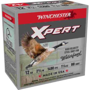 Winchester Xpert High-Velocity Steel Shotshells 12 ga 2-3/4" 1-1/8 oz 1400 fps #BB 25/ct