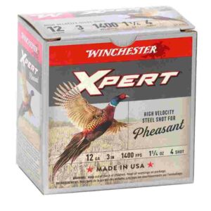 Winchester Xpert HV Steel Pheasant Shotshells 12 ga 3" 1-1/4 oz 1400 fps #4 25/ct