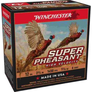 Winchester Super-X Super Pheasant Shotshells 12 ga 2-3/4" 1-3/8 oz 1450 fps #6 25/ct