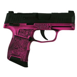 Sig Sauer P365 Exclusive "Pink Filigree" Handgun 9mm Luger 10rd Magazine(2) 3.1" Barrel Manual Safety X-RAY 3 Sights Optic Ready