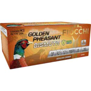 Fiocchi Golden Pheasant Bismuth Shotshells 12ga 2-3/4" 1-1/4oz 1400 fps #6 10/ct