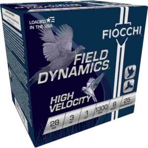 Fiocchi High Velocity Shotshells 28 ga 3" 1 oz 1300 fps #8 25/ct