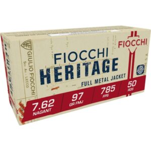 Fiocchi Pistol Shooting Dynamics Handgun Ammunition 7.62x38mmR 97 gr FMJ 1082 fps 50/box