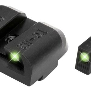 Truglo Tritium Pro Night Sights Fit Glock MOS 20 21 25 28 29 30 31 32 37 40 and 41 - White Outline Front/Rear Green