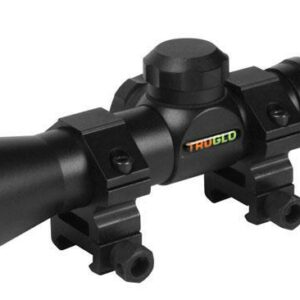 Truglo 4x32mm Compact Crossbow Scope with Weaver Style Rings - Crossbow Reticle Black