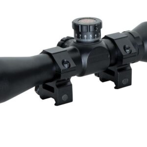 Truglo Tru-Brite Extreme Compact Tactical Rifle Scope with Rings - 4x32mm Mil-Dot  4" Matte