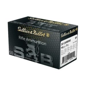Sellier & Bellot Rifle Ammunition .30 Carbine 110 gr FMJ 1990 fps - 50/box