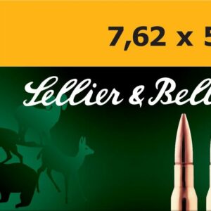 Sellier & Bellot Rifle Ammunition 7.62x54R 180 gr 2580 fps FMJ  - 20/box