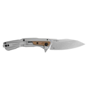 Kershaw Endgame Folding Knife 3-1/4" Spear Point Blade Bronze Silver