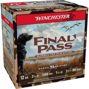 Winchester Final Pass Shotshells 12 ga 3.5" 1-1/2 oz 1500 fps 1.5 + BB Shot 25/rds