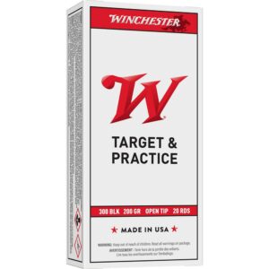 Winchester USA Rifle Ammunition .300 AAC Blackout 200 gr. FMJBT 1060 fps 20/ct