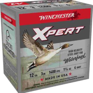 Winchester Xpert High-Velocity Steel Shotshells 12 ga 3" 1-1/4 oz 1400 fps #4 25/ct
