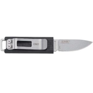 CRKT Scribe Fixed Blade Knife 1-3/4" Drop Point Blade Black