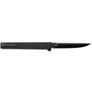 CRKT CEO Flipper Folding Knife 3-3/8" Straight Back Blade Black
