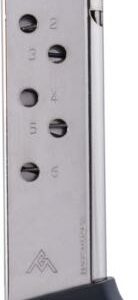 Mec-Gar Handgun Magazine Walther PPK .380 ACP Carbon Steel Tube Nickel 6 rds