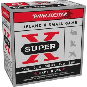 Winchester Super-X High-Brass Shotshells 12 ga 2-3/4" 1-1/4 oz 1330 fps #6 25/ct