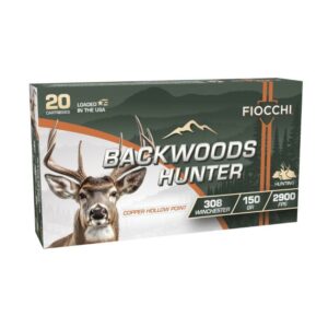 Fiocchi Backwoods Hunter Rifle Ammunition .308 Win.150gr CHP 2900 fps 20/ct
