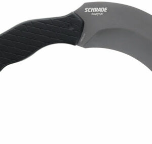 SCHRADE KNIFE BONEYARD 5.2" - FIXED KARAMBIT MATTE SS/BLACK