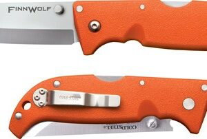 COLD STEEL FINN WOLF 3.5" BLZ - ORANGE CLIP FOLDER W/TRI-AD LK