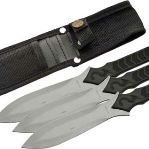 SZCO RITE EDGE 10" DRAGON - THROWING KNIFE 3PC SET W/SHTH