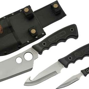 SZCO RITE EDGE 3PC SKINNING - SET W/BLACK RUBBER HNDL/SHEATH