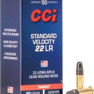 CCI STANDARD 22LR 40GR LEAD-RN - 1070FPS 50RD 100BX/CS