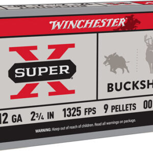 WINCHESTER SUPER-X 12GA 2.75" - 00 BUCK 9 PELLETS 5RD 50BX/CS