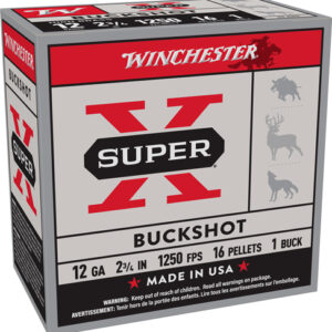 WINCHESTER SUPER-X 12GA 2.75" - #1 BUCK 16 PELLET 25RD 10BX/CS
