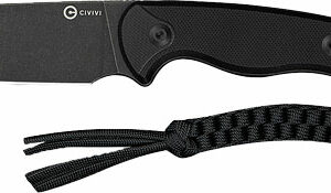 CIVIVI KNIFE TIMBERBARK 3.2" - FIXED BLACK/BLACK G10 STNWASH