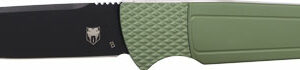 COBRATEC VIPER AUTO FOLDER - 3.12" OD GREEN/STN D2 BLK BLD