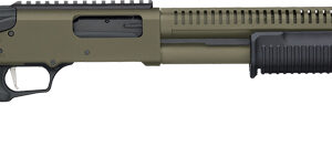 MOSSBERG 590R TACTICAL 12GA - 18.5" 6RD ADJ STK OD GREEN