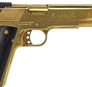IVER JOHNSON EAGLE XL - 10MM 6" 24K GOLD BLACK WOOD