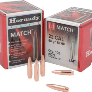 HORNADY BULLETS 22 CAL .224 - 68GR JHP-BT 100CT 40BX/CS