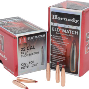 HORNADY BULLETS 22 CAL 224 - 75GR JHP-BT 100RD 25BX/CS