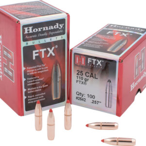 HORNADY BULLETS 25 CAL .257 - 110GR FTX 100CT 30BX/CS