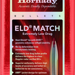 HORNADY BULLETS 6.5MM .264 - 147GR ELD-MATCH 500CT 6BX/CS