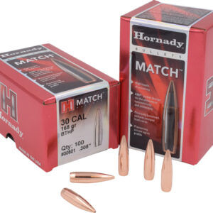 HORNADY BULLETS 30 CAL .308 - 168GR JHP-BT 100CT 15BX/CS