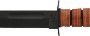 KA-BAR FIGHTING/UTILITY KNIFE - 7" W/LEATHER SHEATH US NAVY